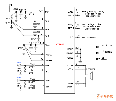 禾润内置升压音频功放：HT868(图7)